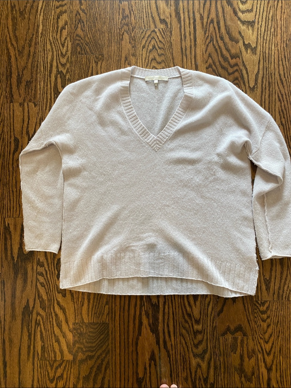 NakedCashmere Soft Cream V-Neck Sweater